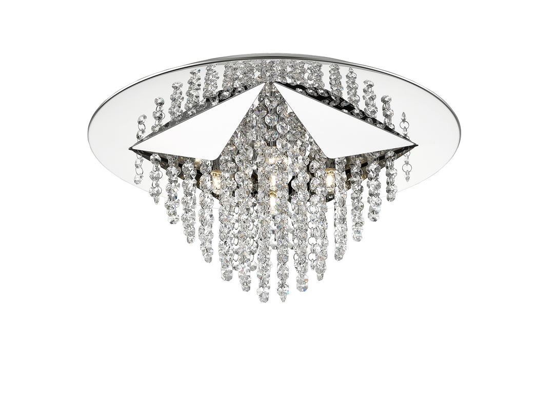 Wave 5-Light 19" Crystal Flush Mount