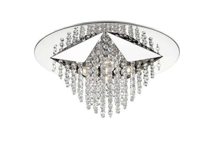 Wave 5-Light 19" Crystal Flush Mount