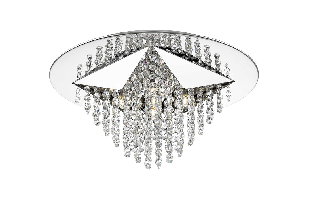 Wave 5-Light 19" Crystal Flush Mount Mirage Lighting Group