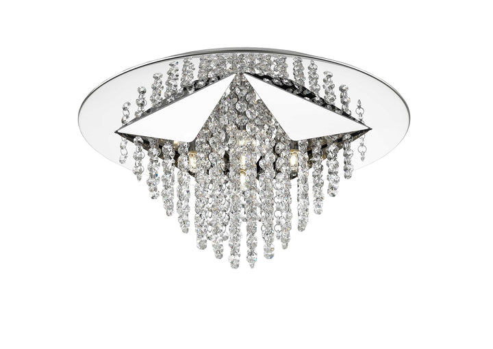 Wave 5-Light 19" Crystal Flush Mount Mirage Lighting Group