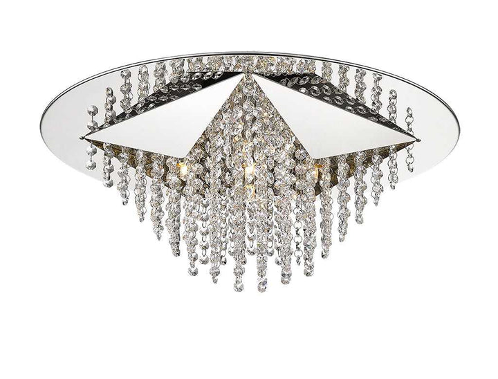 Wave 5-Light 23" Crystal Flush Mount Modition Lighting