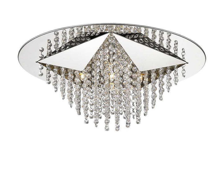 Wave 5-Light 23" Crystal Flush Mount Mirage Lighting Group