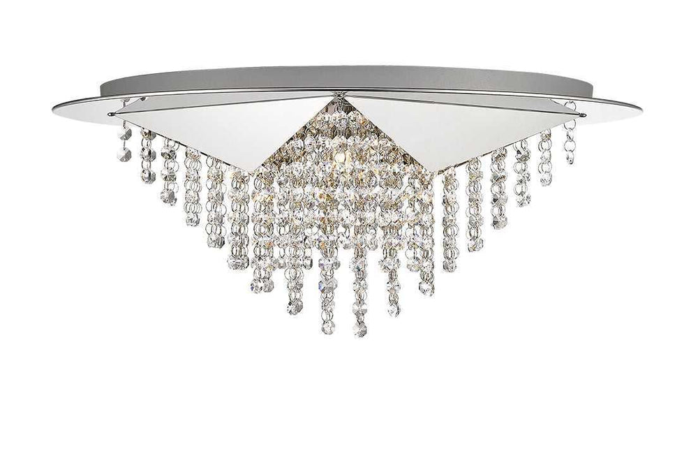 Wave 5-Light 23" Crystal Flush Mount Mirage Lighting Group