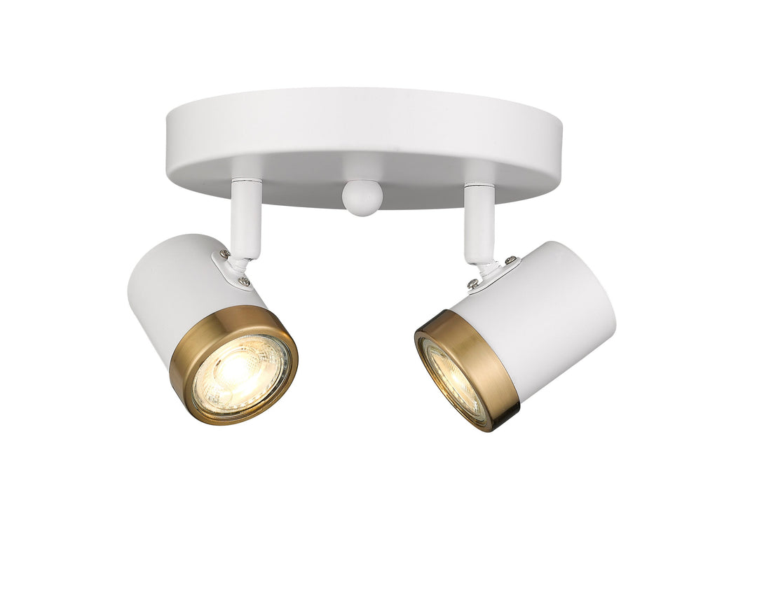 Spot-On Two Light Multi-Finish Flush Mount White Mirage Lighting