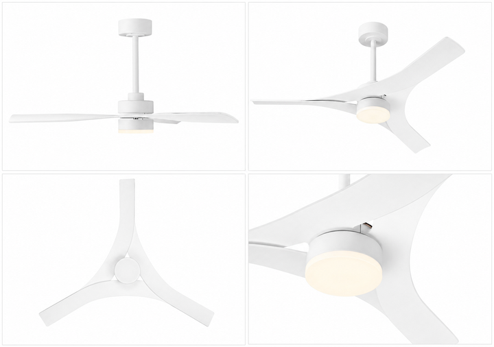 MAUI 48" Matte White LED DC Motor Smart Ceiling Fan Mirage Lighting