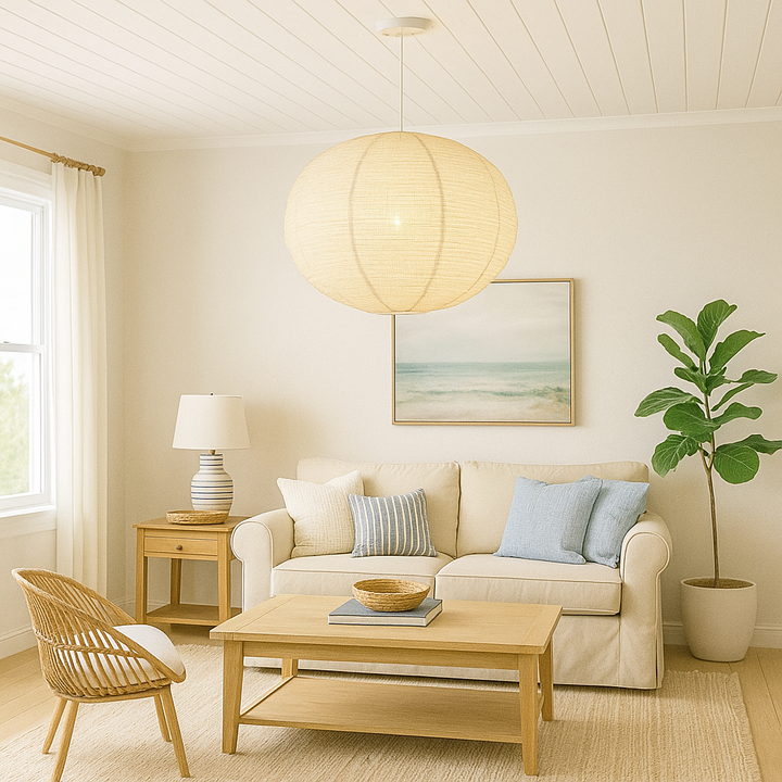 Oslo 30" 3-Light Linen Pendant