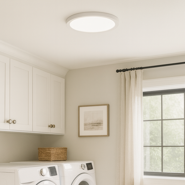 12" Slim Disk LED Flush Mount White