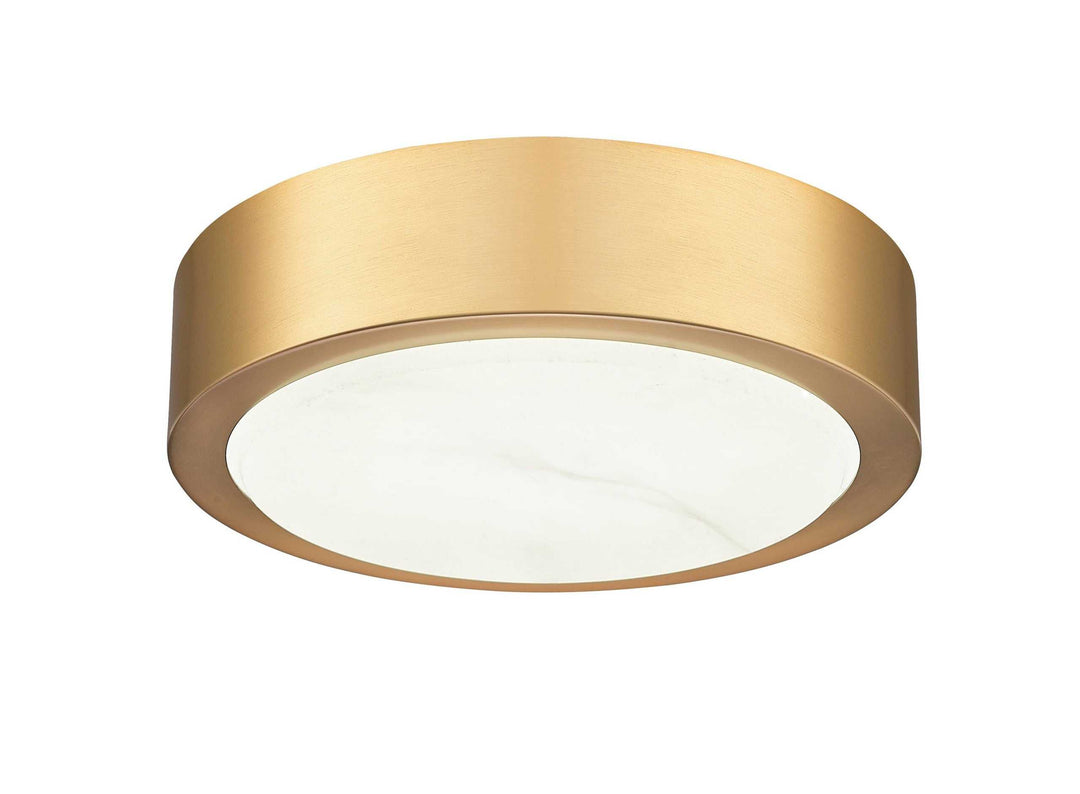 Crescent Alabaster 11" 5CCT LED Flush Mount w/Replaceable LED Module Mirage Lighting Group