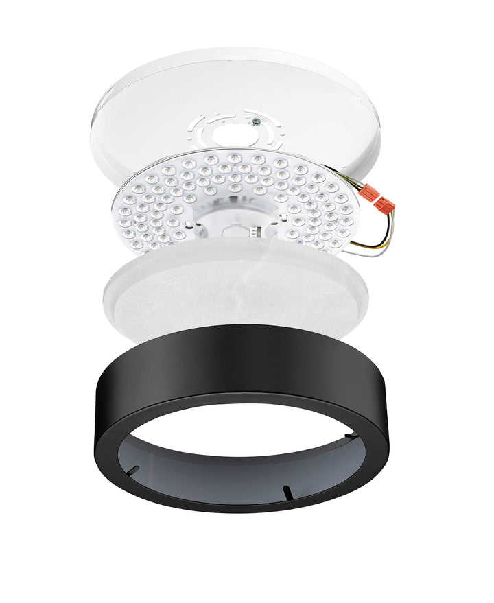 Crescent Alabaster 11" 5CCT LED Flush Mount w/Replaceable LED Module