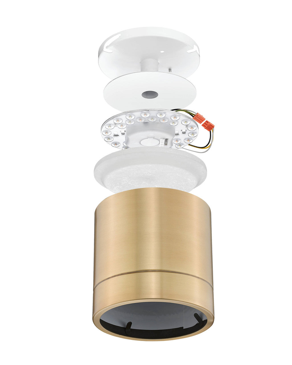 Crescent Alabaster 6" 5CCT LED Flush Mount w/Replaceable LED Module