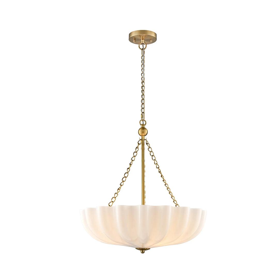 Marigold Three Light Pendant in Brass