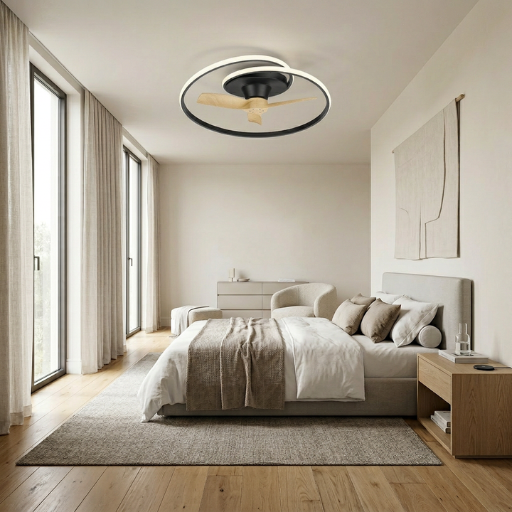 WAVE 31" Smart Fandelier Fan Damp Rated 6CCT Mirage Lighting Group