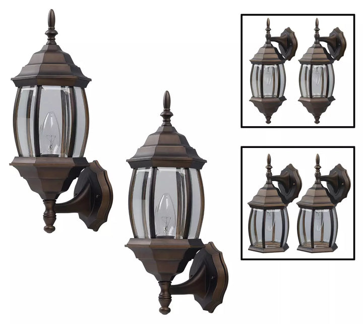 Outdoor One Light Outdoor Lantern(2-Pack) in Oil Rubbed Bronze