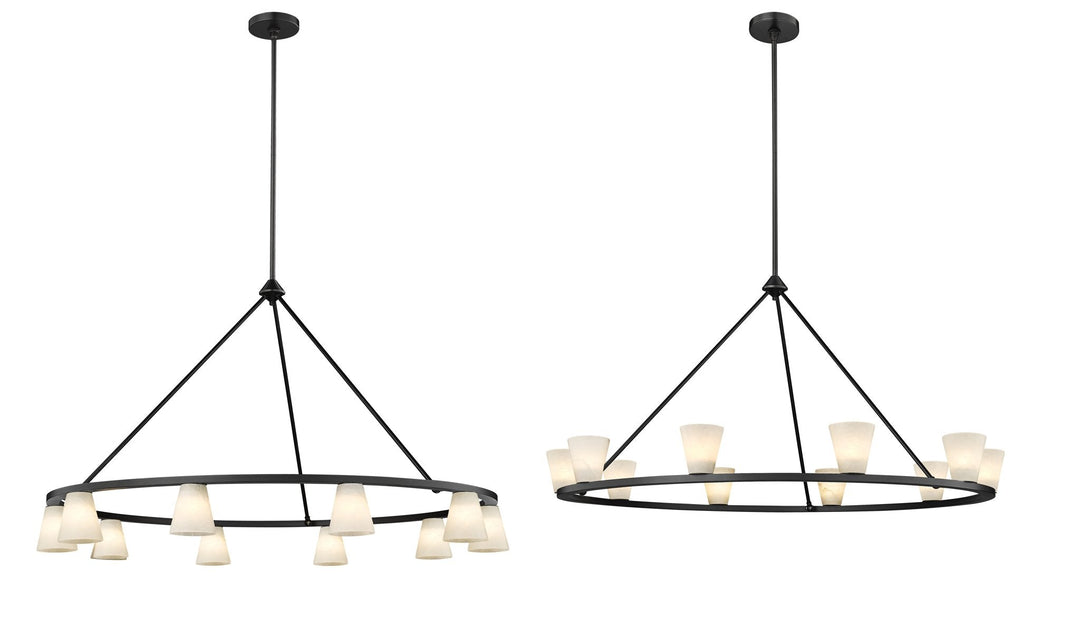 Ironstone 10-Light Spanish Alabaster Chandelier