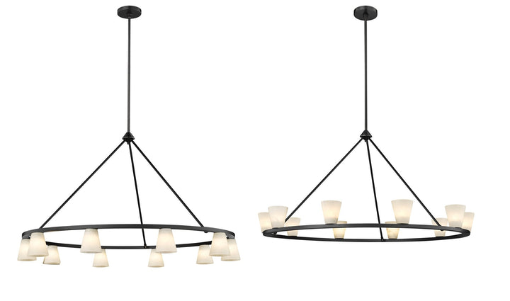 Ironstone 10-Light Spanish Alabaster Chandelier
