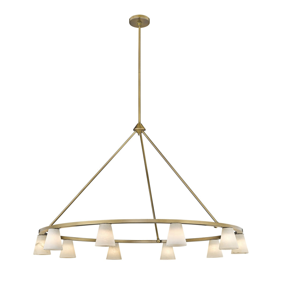 Ironstone 10-Light Spanish Alabaster Chandelier