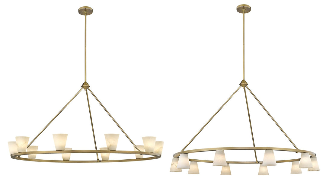 Ironstone 10-Light Spanish Alabaster Chandelier