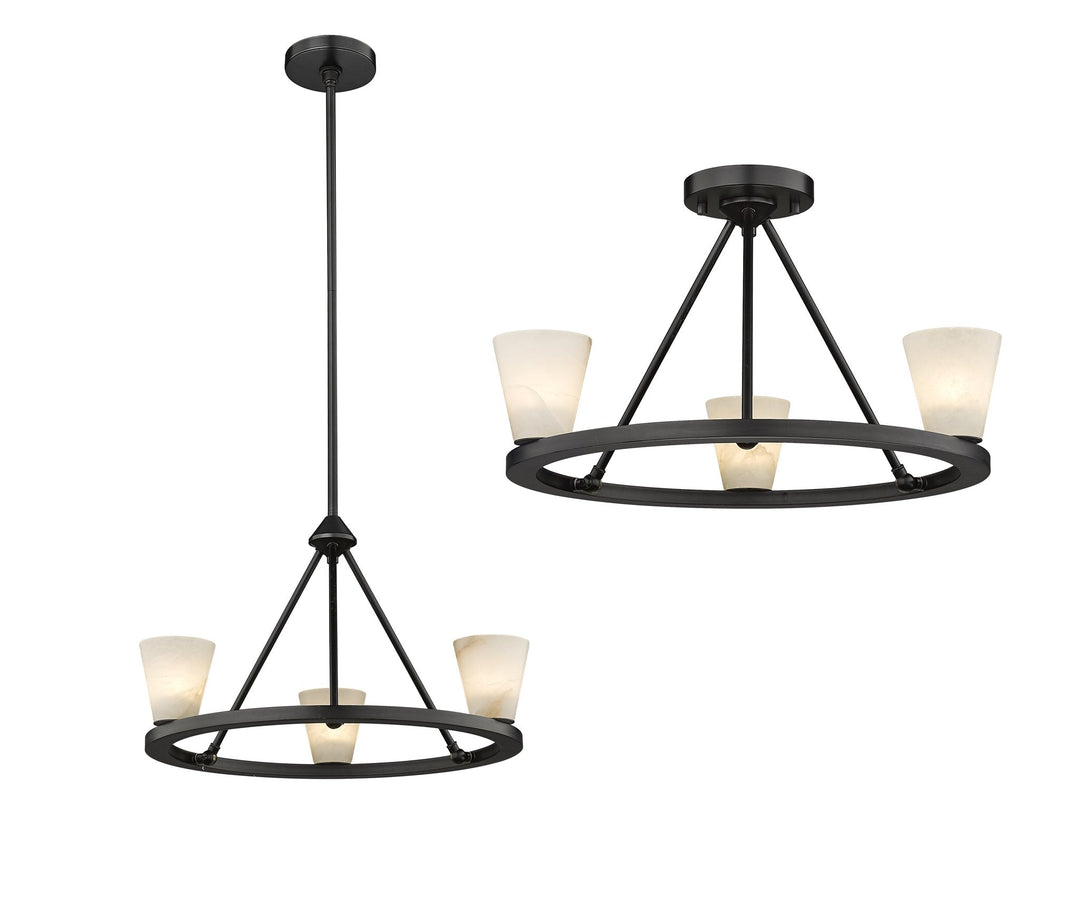 Ironstone 3-Light Spanish Alabaster Chandelier - available from The Lighting Shoppe, trusted by Canadian homeowners