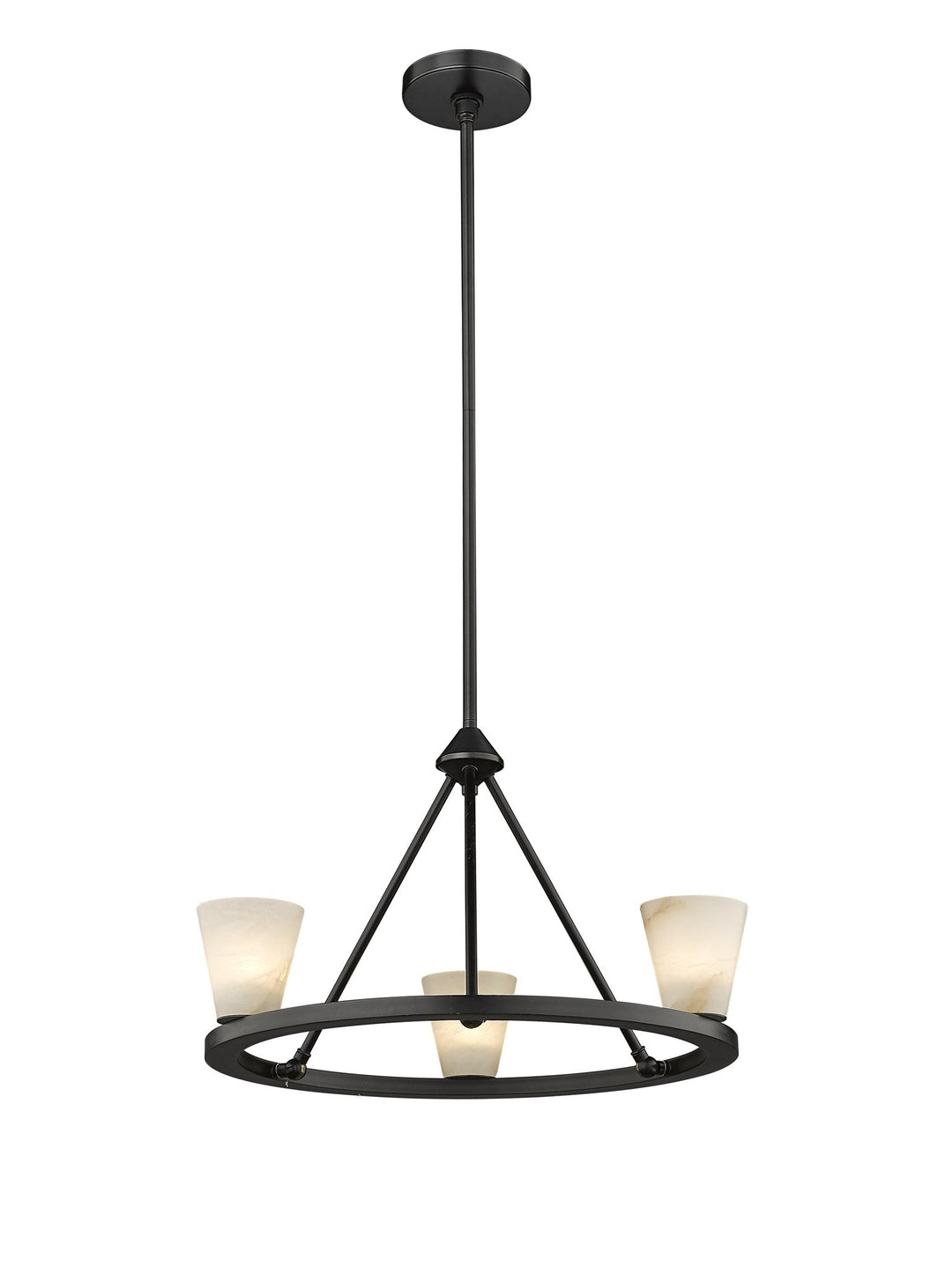 Ironstone 3-Light Spanish Alabaster Chandelier