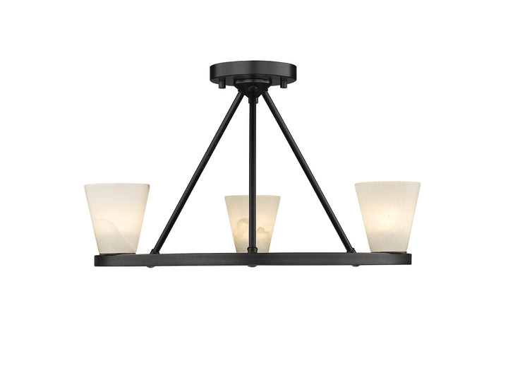 Ironstone 3-Light Spanish Alabaster Chandelier