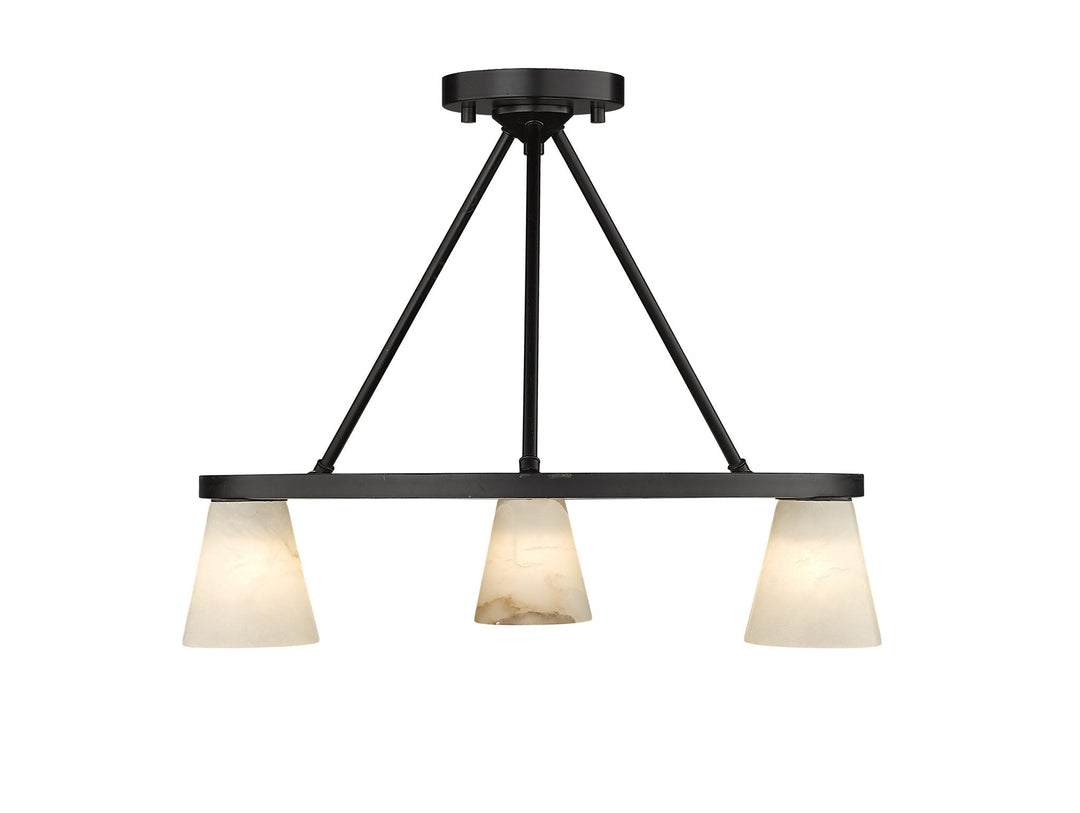 Ironstone 3-Light Spanish Alabaster Chandelier
