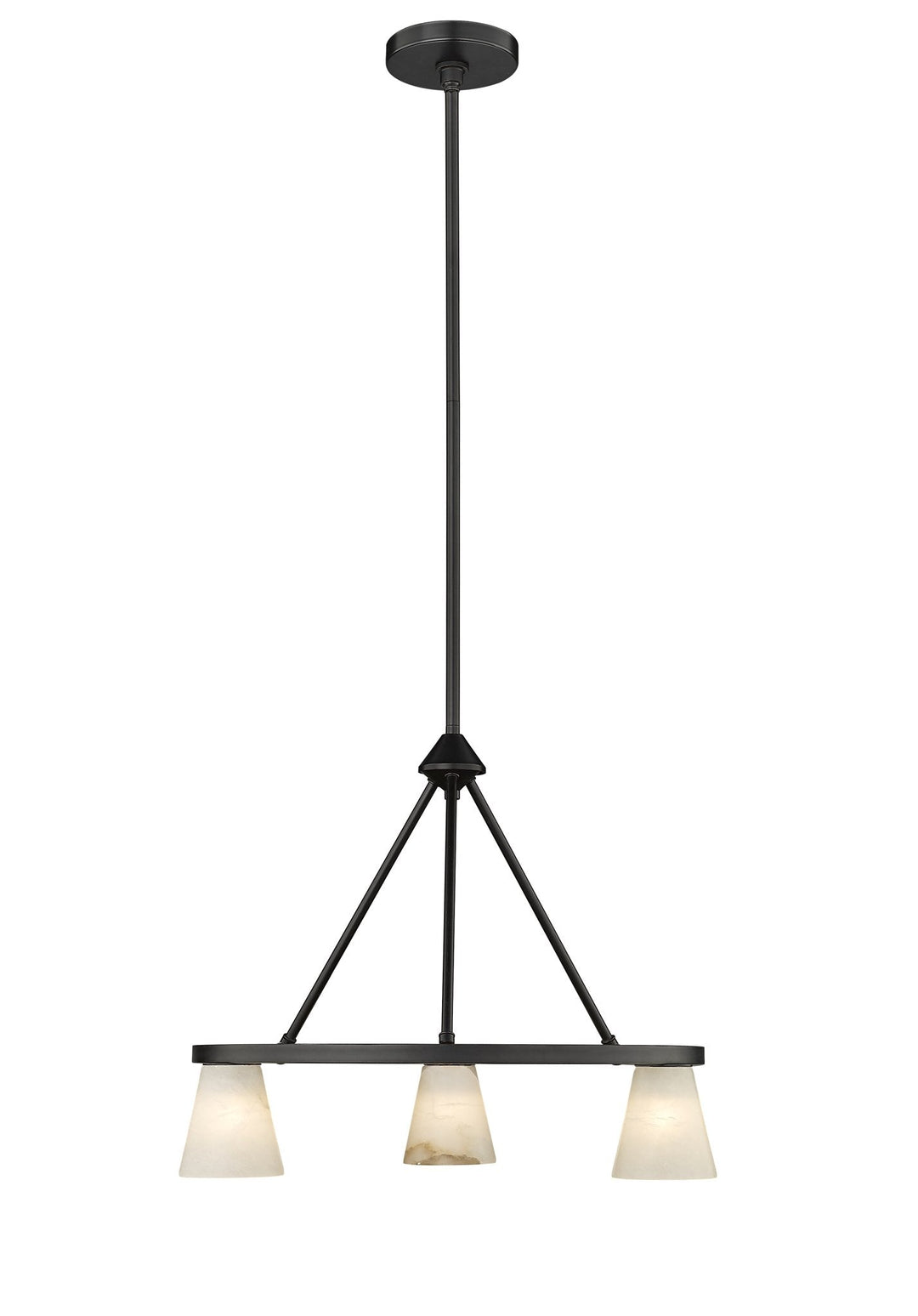 Ironstone 3-Light Spanish Alabaster Chandelier