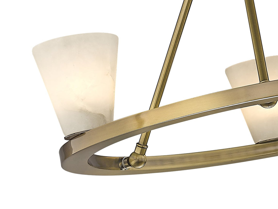 Ironstone 10-Light Spanish Alabaster Chandelier