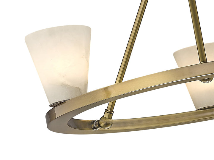 Ironstone 10-Light Spanish Alabaster Chandelier