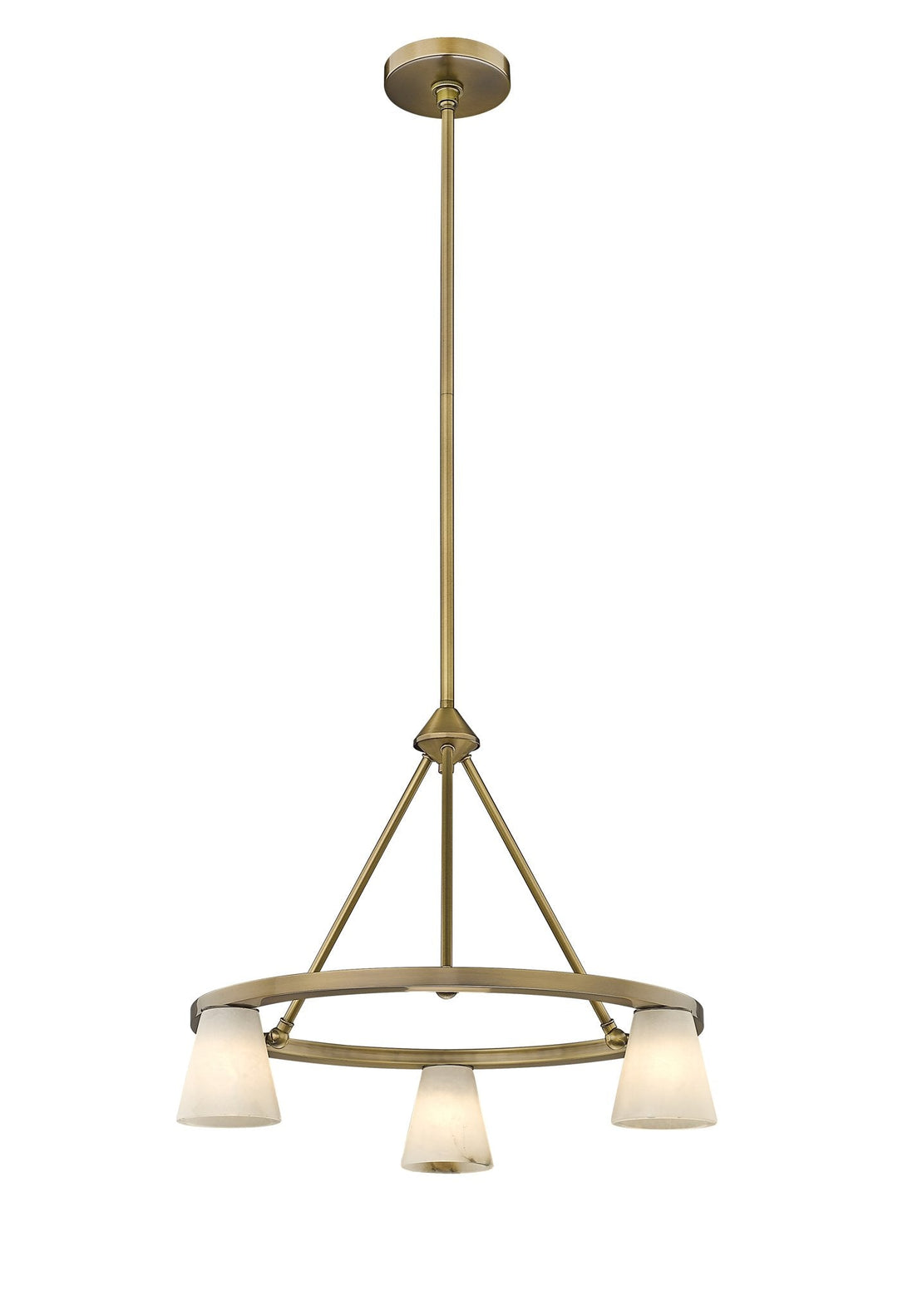 Ironstone 3-Light Spanish Alabaster Chandelier