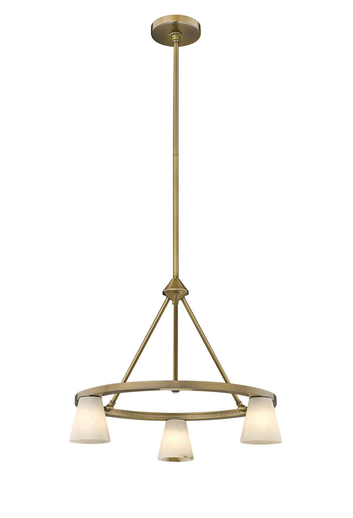 Ironstone 3-Light Spanish Alabaster Chandelier