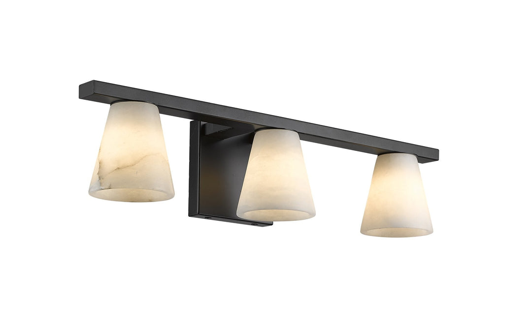 Ironstone 3-Light Spanish Alabster Vanity Light