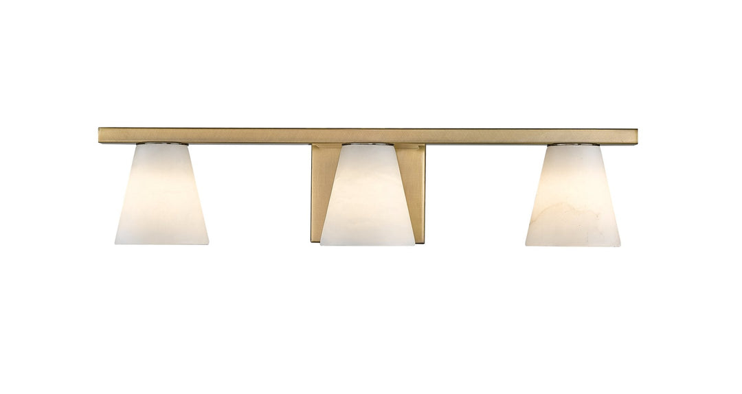 Ironstone 3-Light Spanish Alabster Vanity Light - available from The Lighting Shoppe, trusted by Canadian homeowners