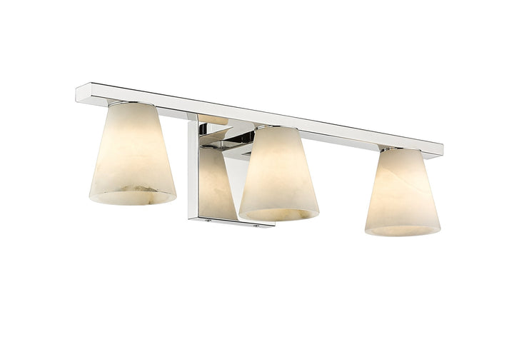 Ironstone 3-Light Spanish Alabster Vanity Light