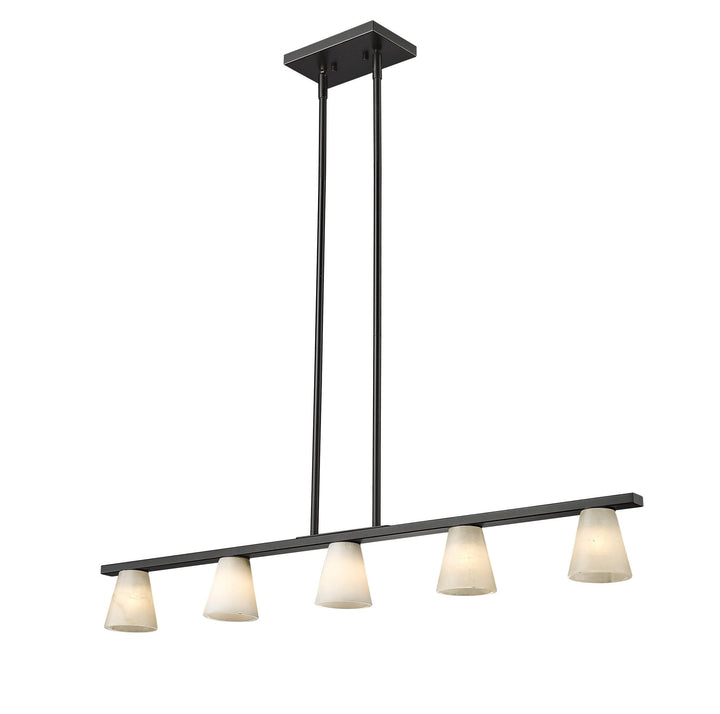 Ironstone 5-Light Spanish Alabster Linear Pendant