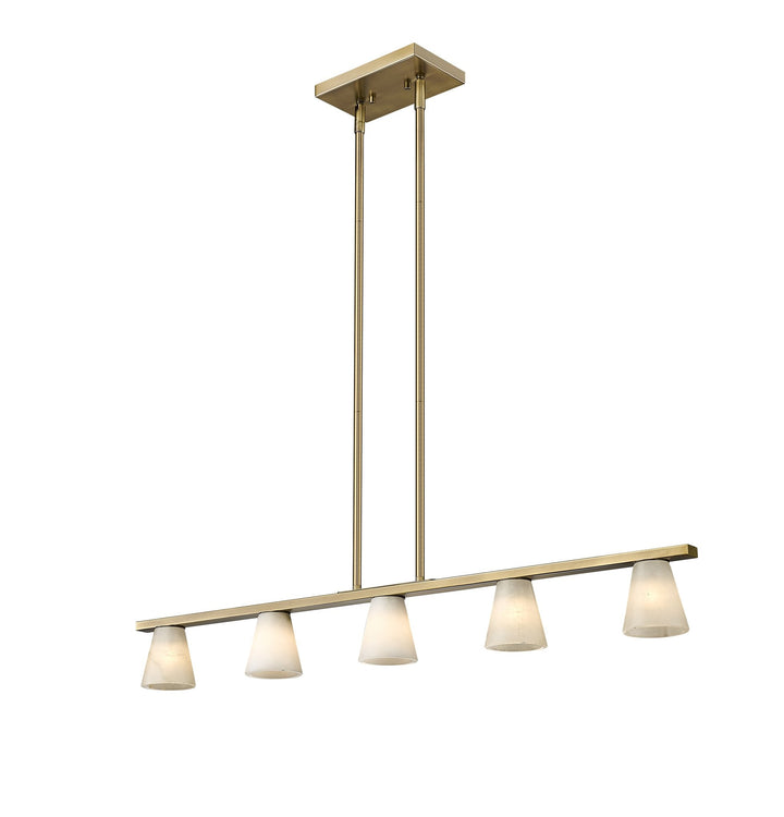 Ironstone 5-Light Spanish Alabster Linear Pendant