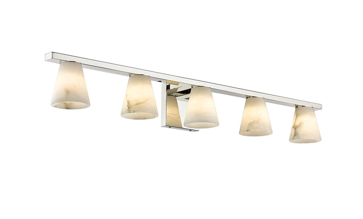 Ironstone 5-Light Spanish Alabster Vanity Light