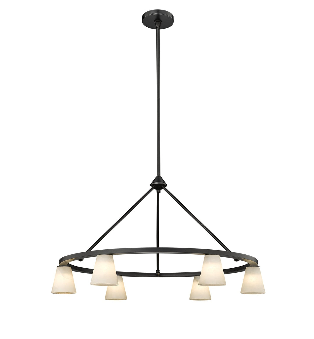 Ironstone 6-Light Spanish Alabaster Chandelier