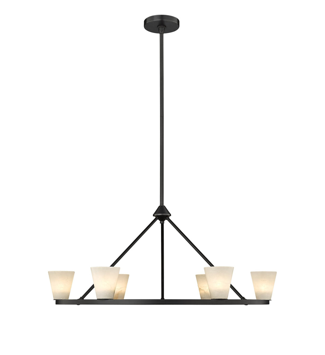 Ironstone 6-Light Spanish Alabaster Chandelier