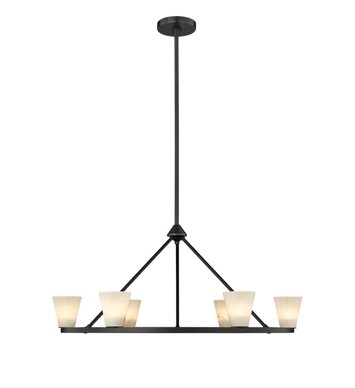 Ironstone 6-Light Spanish Alabaster Chandelier