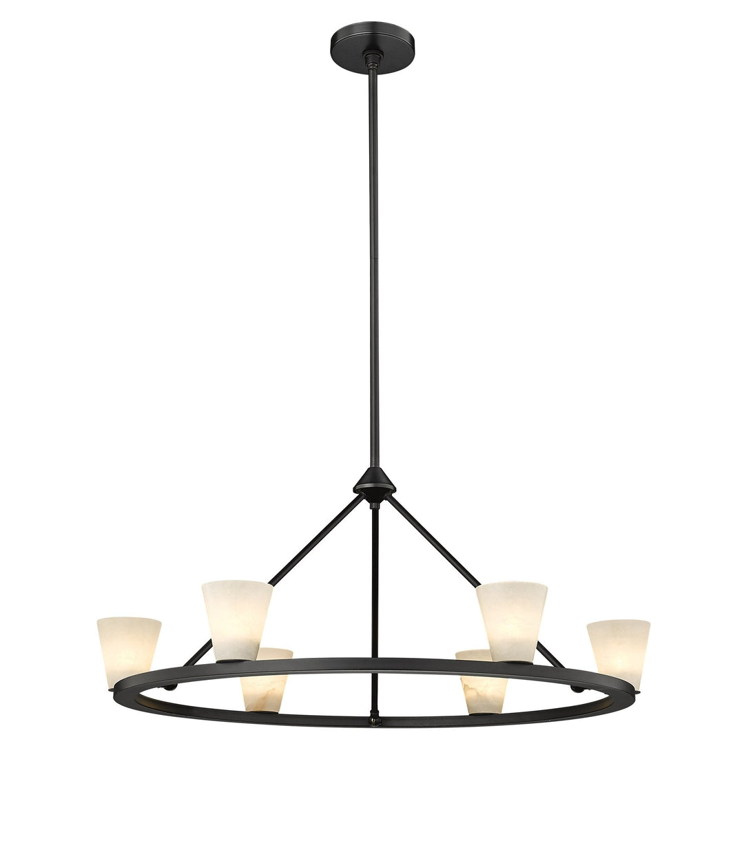 Ironstone 6-Light Spanish Alabaster Chandelier