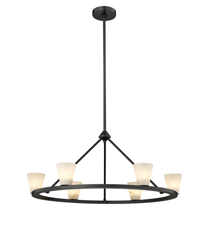 Ironstone 6-Light Spanish Alabaster Chandelier
