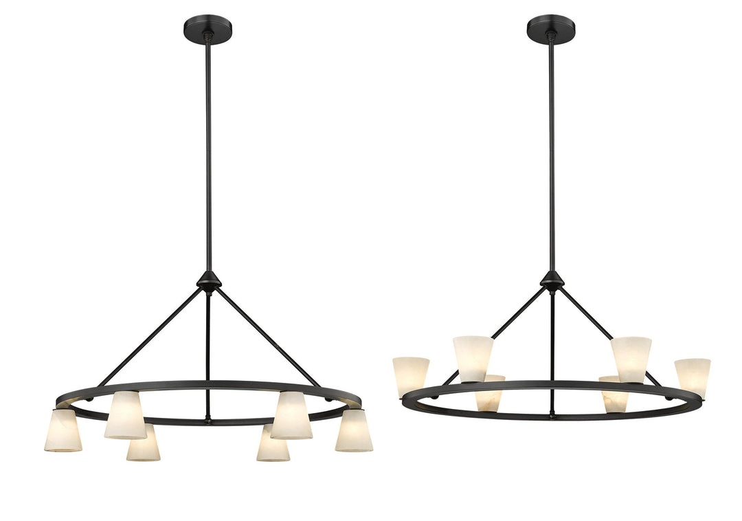 Ironstone 6-Light Spanish Alabaster Chandelier