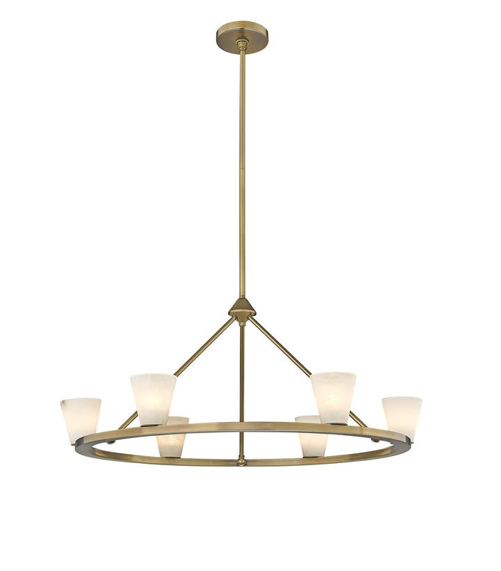 Ironstone 6-Light Spanish Alabaster Chandelier