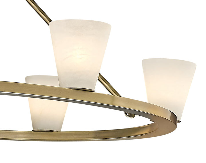 Ironstone 6-Light Spanish Alabaster Chandelier