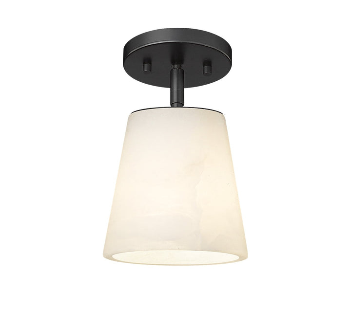 Ironstone 1-Light Spanish Alabaster Pendant