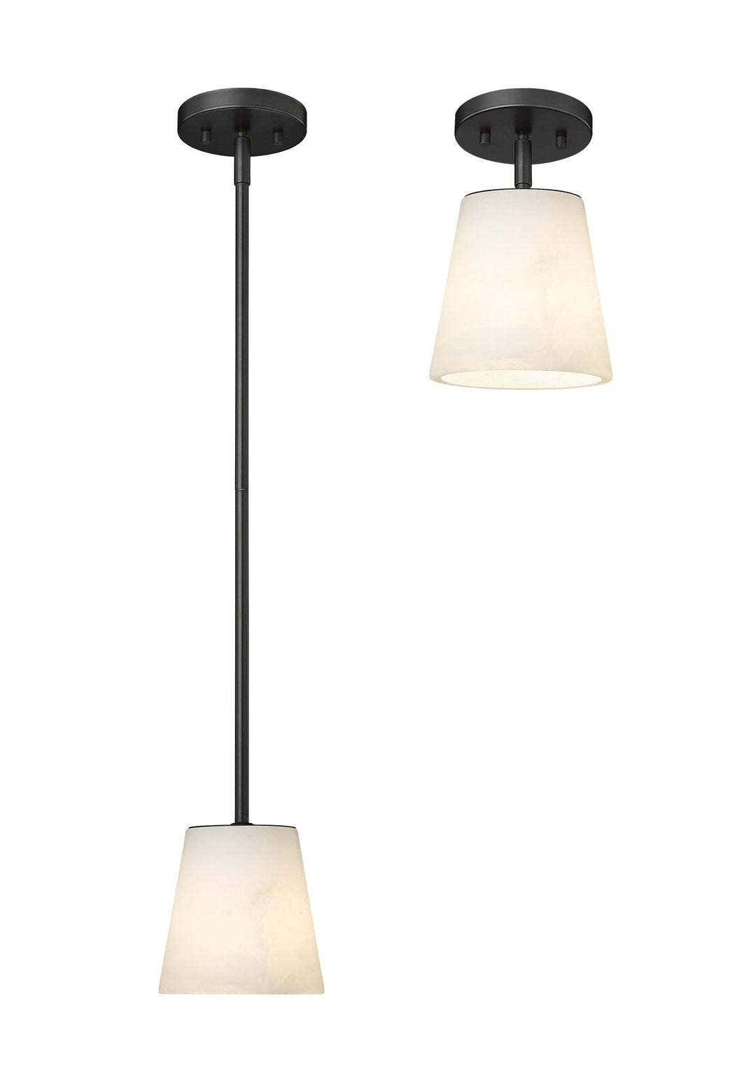 Ironstone 1-Light Spanish Alabaster Pendant