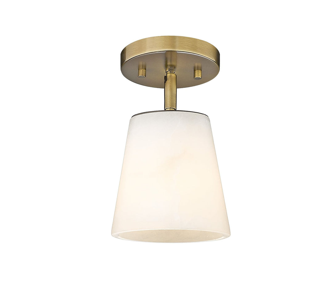 Ironstone 1-Light Spanish Alabaster Pendant