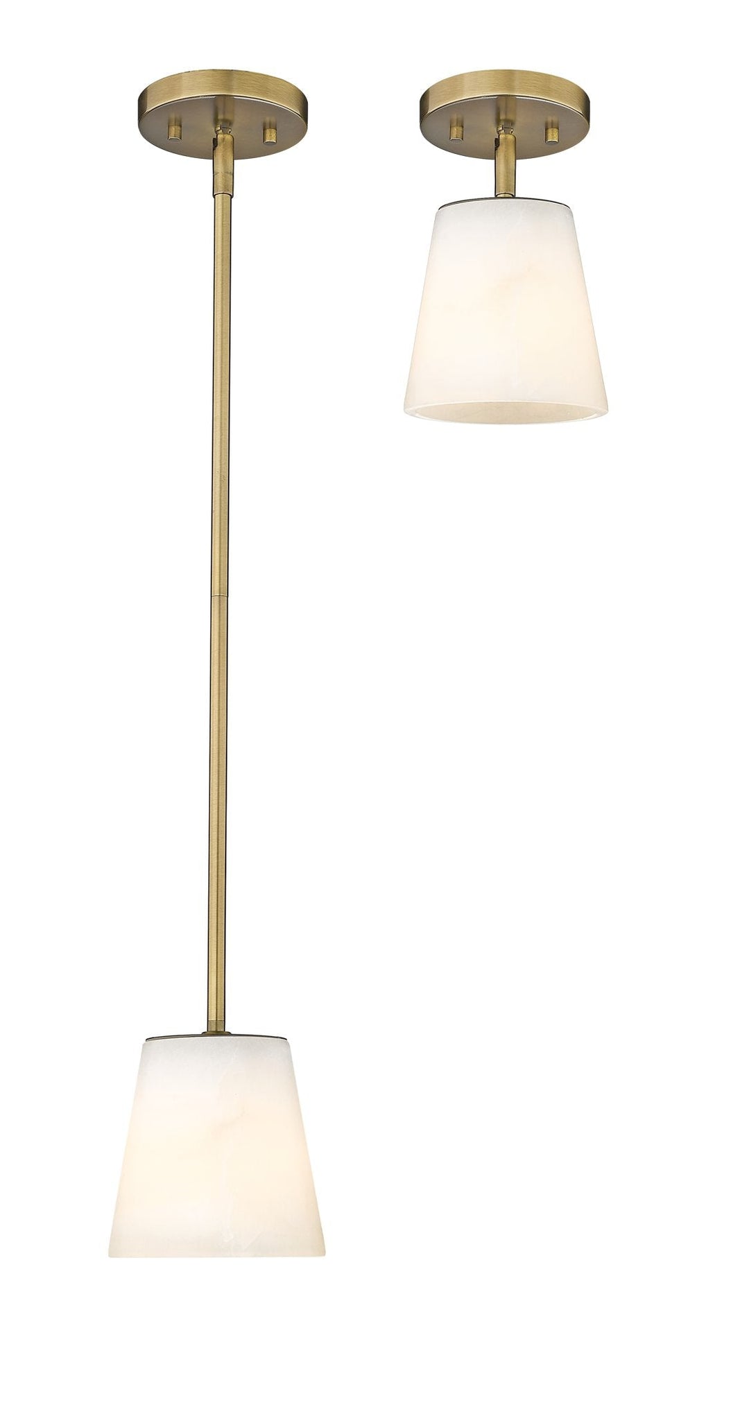 Ironstone 1-Light Spanish Alabaster Pendant