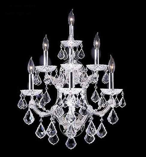 Maria Theresa Grand Seven Light Wall Sconce in Silver James R. Moder Canada