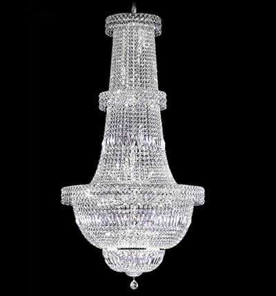 Prestige 34 Light Chandelier in Silver James R. Moder Canada